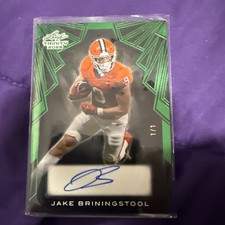 Jake Briningstool RC AUTO 2025 Leaf Trinity #'d 1/1 One of One Green  Foil