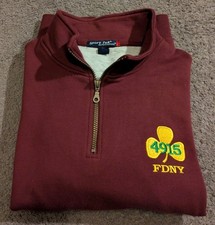 FDNY 4915 New York City Fire Department Firefighter 1/4 Zip Pullover Men's M