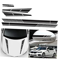 6X Stripe Vinyl Decal Sticker Graphics Car Side Body Hood Cover Rearview Mirror 