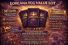     30 Card Lorcana TCG Value Lot   Includes 5 Guaranteed Hits    