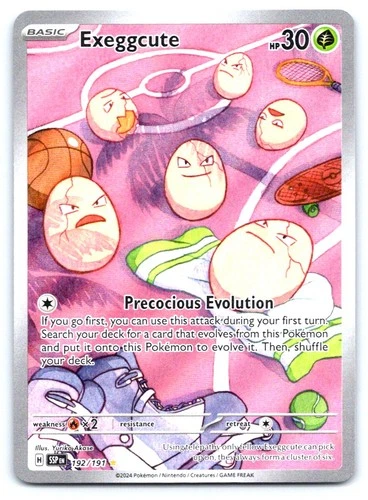 Exeggcute Pokemon Illustration Rare SV08: Surging Sparks 192/191