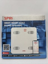 SPRI SMART Bluetooth Glass WEIGHT SCALE BALANCE INTELLIGENT Body BMI BMR Tracker