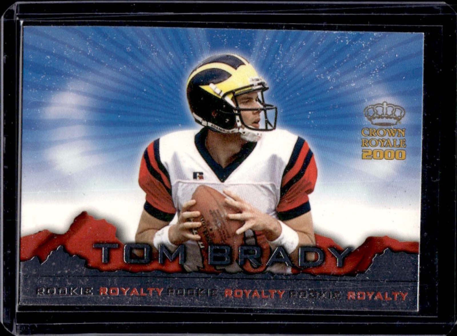 2000 Pacific Crown Royale Tom Brady Rookie Royalty RC #2 Wolverines