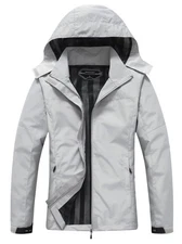 Women's Waterproof Rain Jacket Hooded Lightweight Rainoats Outdoor Hiking Jac...