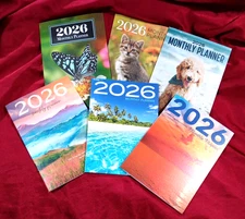 2026  Monthly Planner 7" x 10.5" Choose 1 from 6 Designs 32 pages