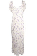 LOVESHACKFANCY CREAM CHIFFON MAXI DRESS LARGE