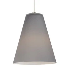 Generation Lighting Mati 7.5 in. W x 8.9 in. H 1-Light Matte Gray Cone Pendant
