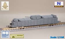 1/160 N-Scale WWII Japanese Type 94 Armored Train 10cm AA Gun Otsu resin kit