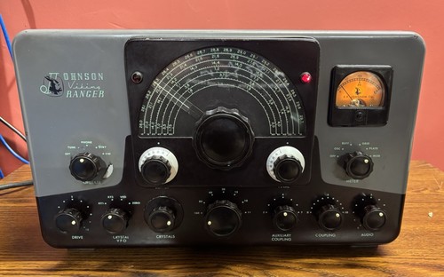 E.F. Johnson Viking Ranger Ham Radio Transmitter Tube HF Vintage Tested Works
