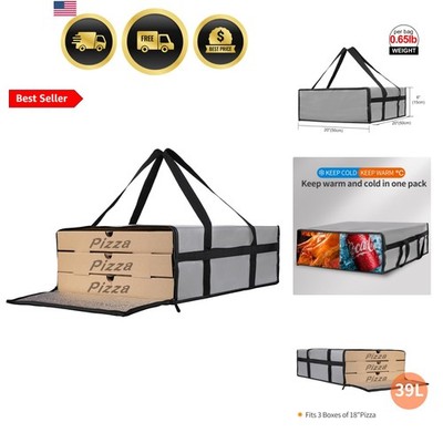 Insulated Pizza Bags for Delivery, 20 x 20 x 6 Pizza Bag for, Pizza Hot Warme...