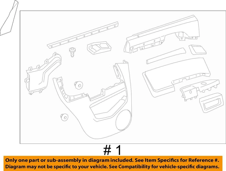 ПОДХОДИТ ДЛЯ 2012 CHEVROLET CAPTIVA SPORT ОТДЕЛКИ RR S/D 20946923 - НОВЫЙ OEM 20946923 - Изображение 3 из 3