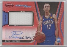 2020 Certified Freshman Fabric Signatures Red 57/99 Aleksej Pokusevski Auto 0d3