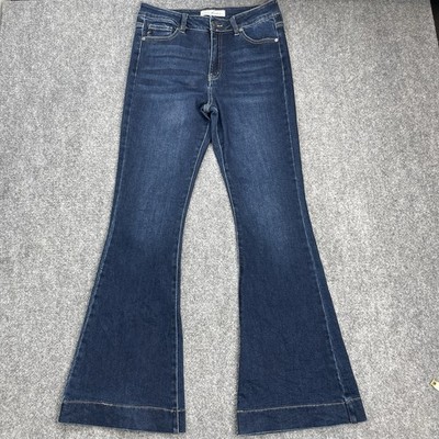 KanCan Jeans Womens 11/29 High Rise Flare Dark Wash Stretch KC7124D