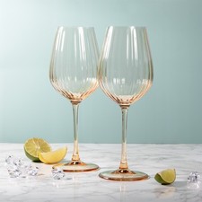 Wine Glasses Amber 2pcs Home Decor Gift Decorative Display Novelty Accessory