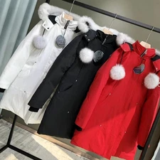 Moose Knuckles men's and women's coat hooded fox fur collar thickened Parker