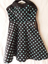 Neckholder Kleid Gr. 38/40, Schwarz  mit hell...