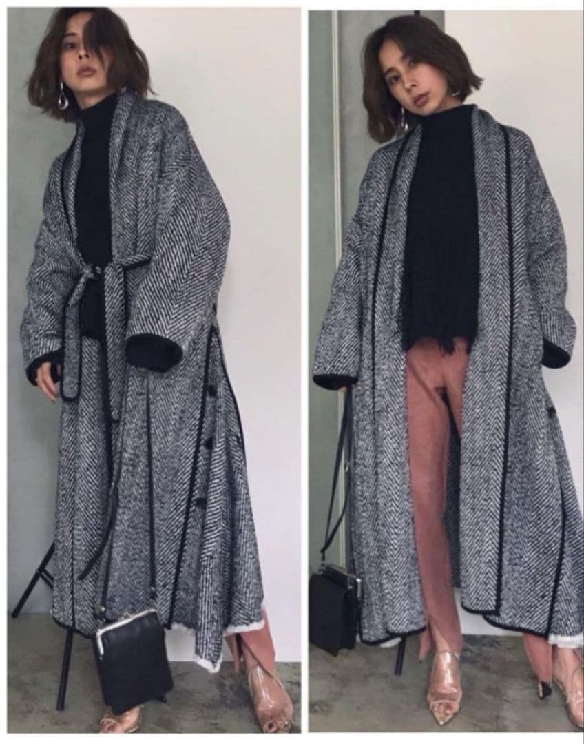 Ameri VINTAGE over 2way herringbone coat - image 1