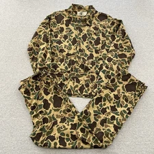 Vintage 60s 70s Black Sheep Frog Skin Camo Jacket + Pants Set