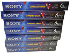SONY VHS TAPES 6 HRS Standard Grade T-120VF VHS Blank Media Tape sealed Lot of 7