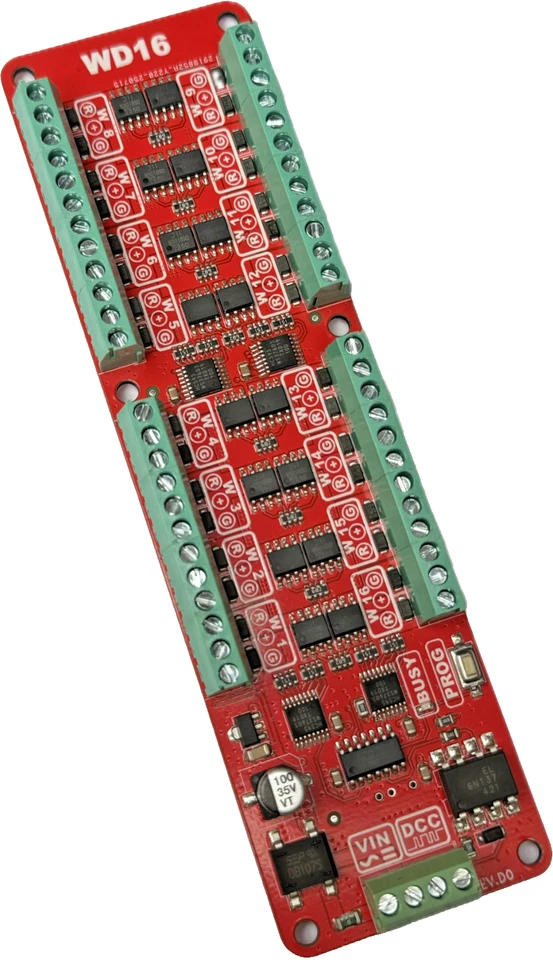 WD16 DCC Weichendecoder H0/N/TT/Z Digital Decoder Magnetartikeldecoder 16-Fach!