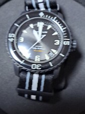 BLANCPAIN X SWATCH SCUBA FIFTY FATHOMS OCEAN OF STORMSJAMAIS PORTEE