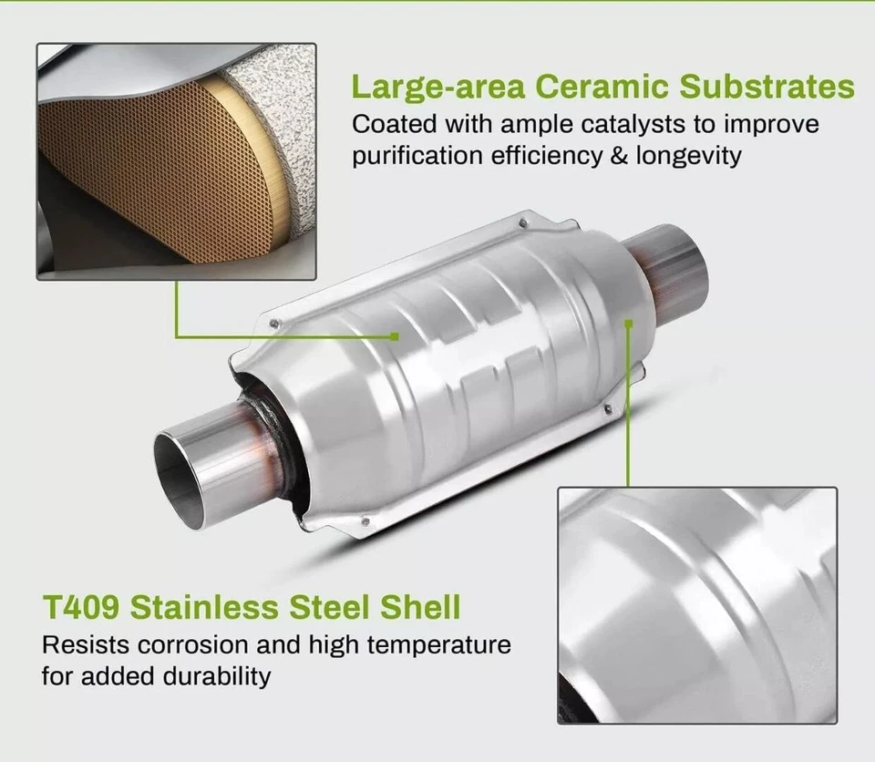 Ajuste Chevrolet. Convertidores catalíticos dobles construcción fuerte y diseño de larga duración. Foto 4 de 4