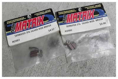 Vintage RC Car Team Matrix M2001 M2000 Serrated 2%3% Silver Electric Motor Brush