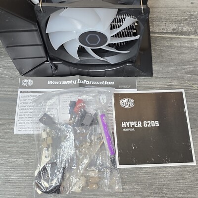 Cooler Master Hyper 620S Dual Tower CPU Air Cooler, ARGB Sync, 120mm PWM Fan, 6