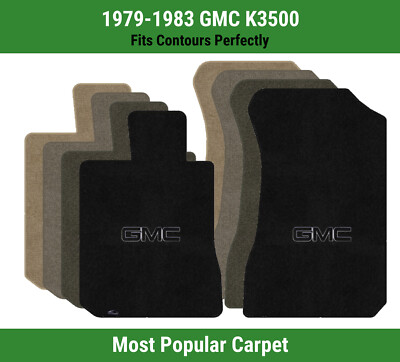 Lloyd Ultimat Front Row Carpet Mats for 1979-1983 GMC K3500 w/Black GMC 1 Logo