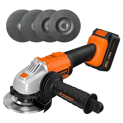 Cordless Angle Grinder Kit 4 Ah Battery & Fast Charger for Polishing Grinding 