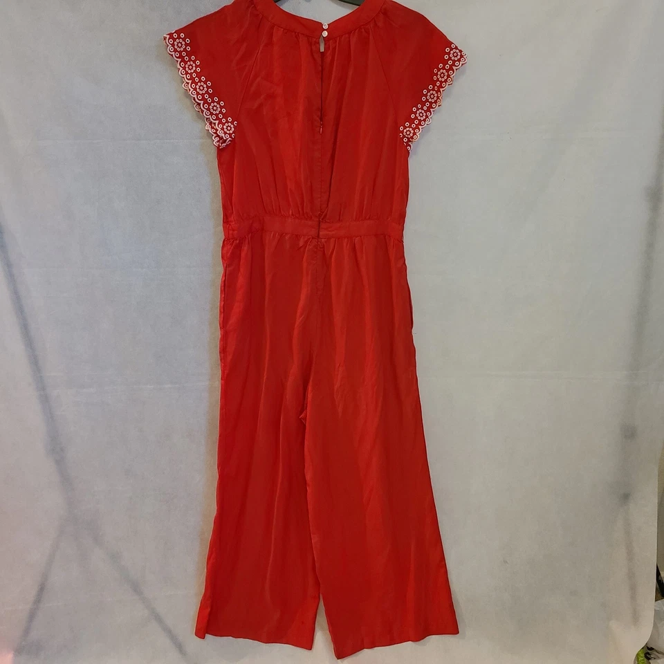 Mono para mujer Ann Taylor con ojales y cinturón en rojo talla 10 Foto 2 de 4