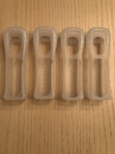 Official Nintendo Wii U Brand Gel Skin Remote Wiimote Covers Lot 4 Clear Wiimote