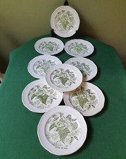 9 Assiettes à Dessert (ou à fromage) Gien - Liseron des Haies - espriantik31
