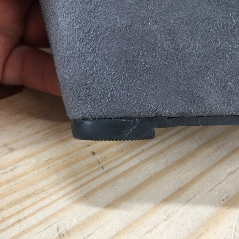 Botas Rampage para mujer 8 M Kaya botín al tobillo gris con cordones punta redonda tacones de cuña Foto 4 de 4