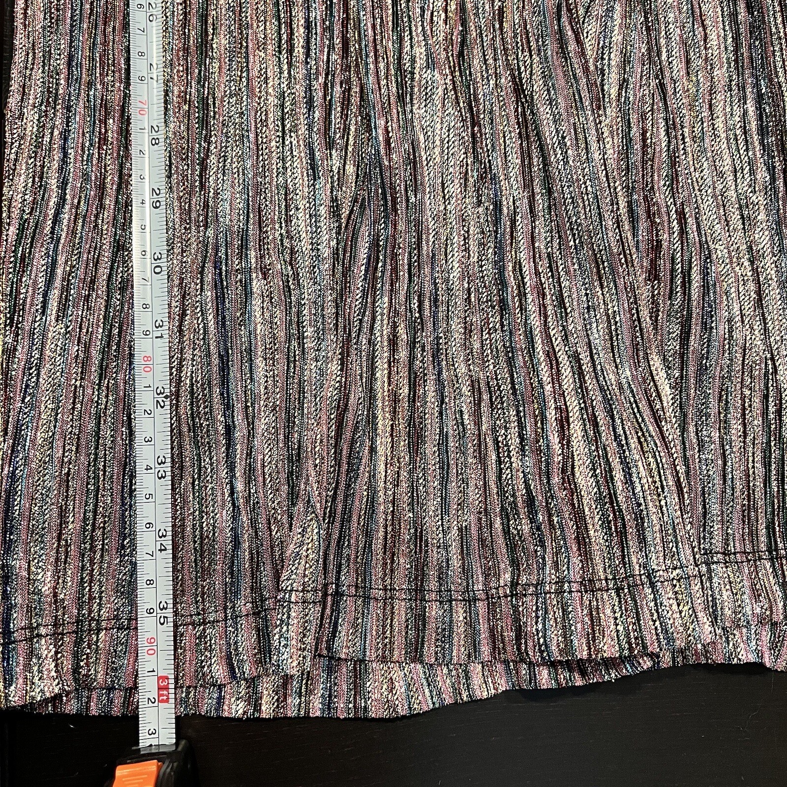 Julia Jordan Multi Colored Shimmery Stripe Metallic Long Sleeve Faux Wrap Dress thumbnail 15