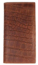 Men's RFID Vintage Look Genuine Leather Long Bifold Wallet Checkbook Wallets