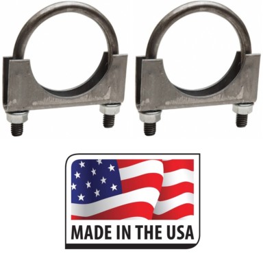 3'' Heavy Duty Muffler Clamp (2 pc) Heavy Duty 3/8 U BOLT MADE IN USA 3 INCH