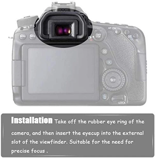 Replace EB Viewfinder Eyecup for Canon EOS 90D/80D/70D/60D/50D/40D/20D/5D - Image 4 of 4
