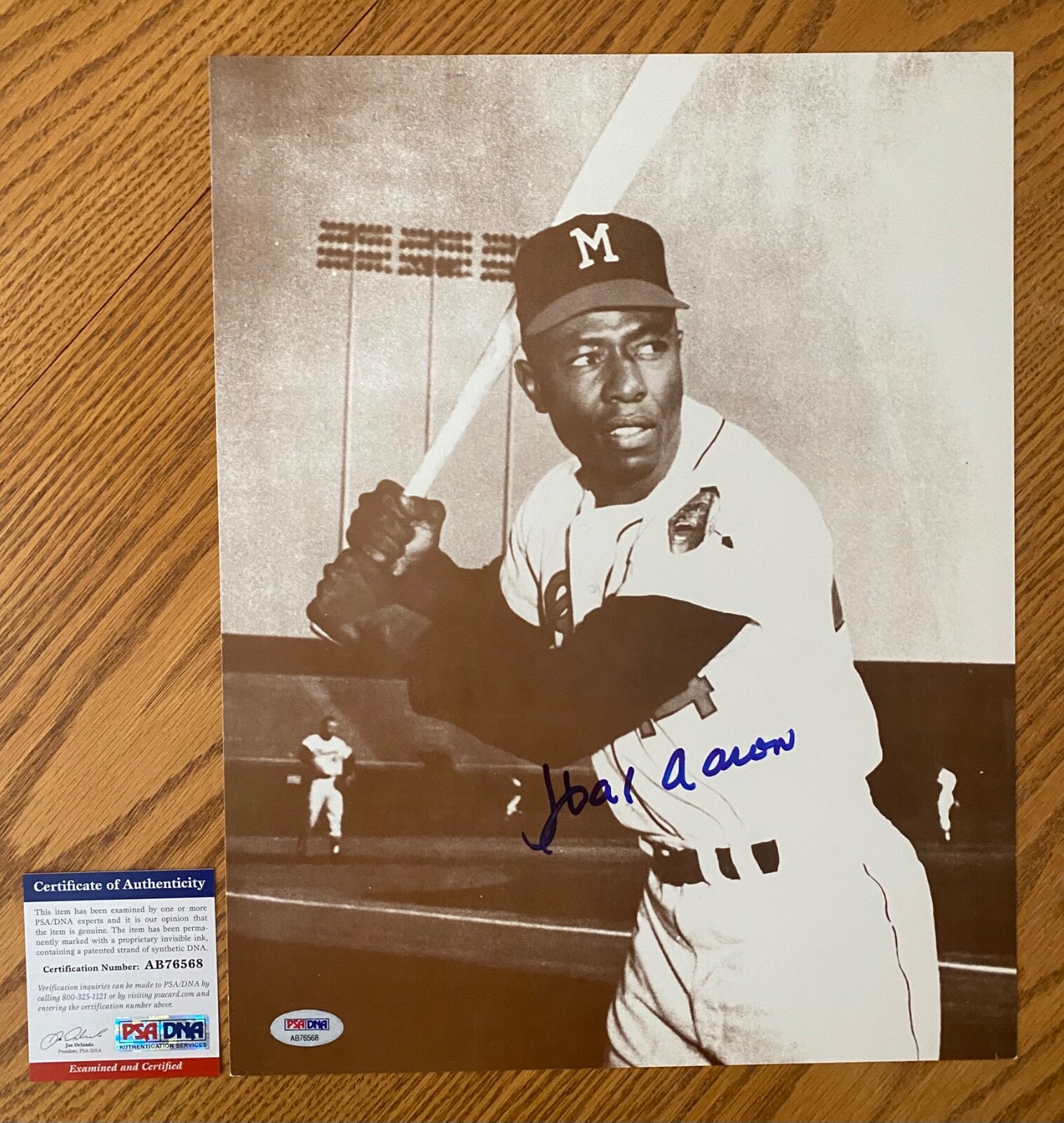 Hank Aaron Autographed Signed Braves 11x14 Photo PSA COA RIP RARE B 
