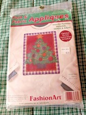 NOS 1995 Dimensions Fancy Christmas Tree Felt  Fabric Appliques Kit 8.5" x 11"