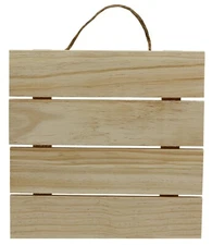 10x10" Unfinished Wood Hanging Plaque, DIY Wood Pallet Sign, Decorative Plaque