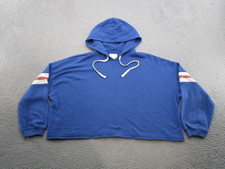 American Eagle Cropped Oversized Pullover Hoodie Sweatshirt Women's Size M