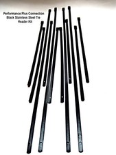 Black Stainless Steel Locking Ties Exhaust Wrap Kit 4-14" & 8- 7.9" Made In USA