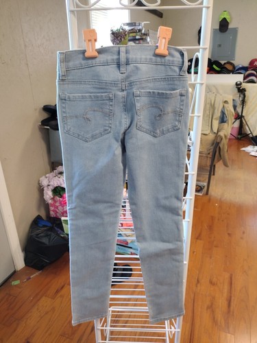 Justice Girls size 10 SLIM, Sparkles on Front Skinny Jeans, Reg in Back, Cute - Picture 4 of 4
