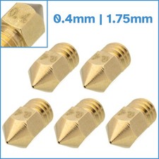 Brass 5pcs 0.4mm MK8 Extruder Nozzle M6 Hotend 1.75mm Filament Replacement Part