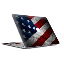 Skin Decal Wrap for MacBook Air Retina 13 Inch - American Flag distressed wave