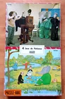 Rare Box of 4 Wooden Puzzles BABAR (Brunhoff) - 1968 Vera Toys (Complete)