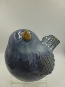 Large Ceramic Blue Dove Bird Ceramic Figurine Indoor Outdoor