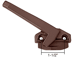 CRL DS325BRW Brown Left Hand Cam Handle with 1-1/2" Screw Holes - Picture 2 of 2