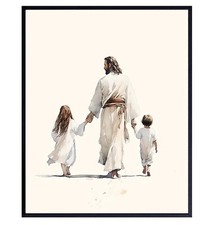 Jesus Christ Christian Wall Art Decor - Religious Wall Decor - Kids Bedroom...